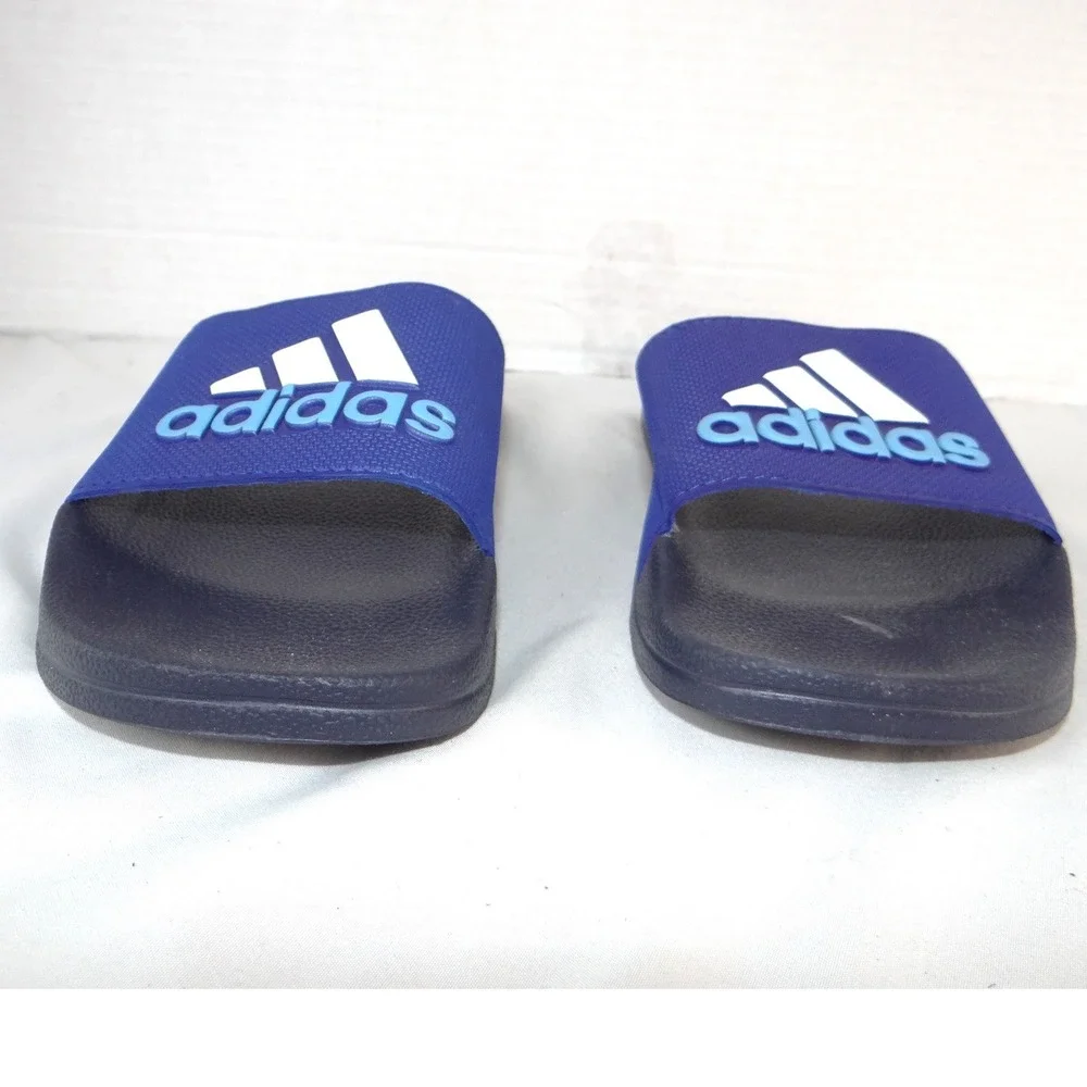 Adidas Adilette Shower Slides Blue Navy Kids Sandals Size 5‎